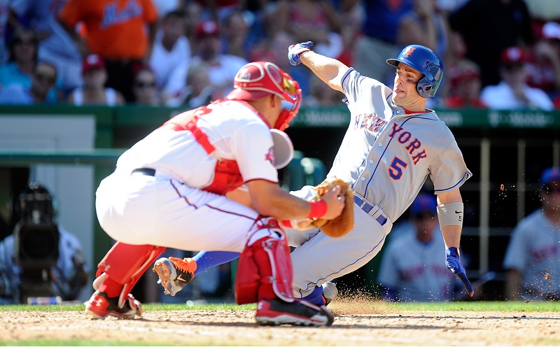 David Wright slides home