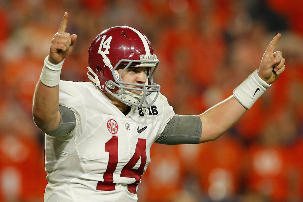 Jake Coke celebrates after a score