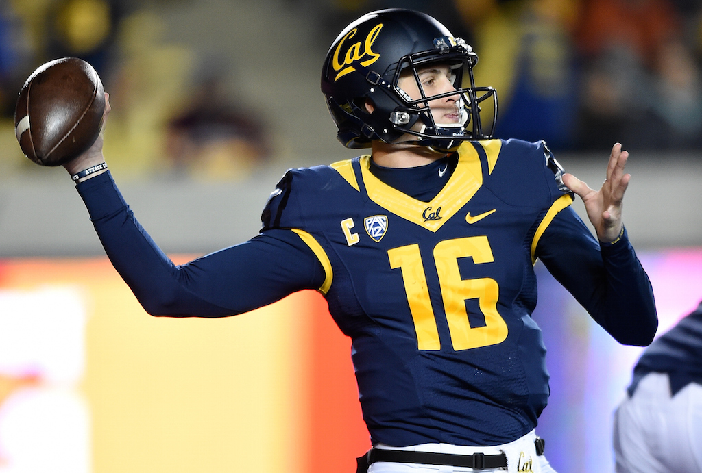 Jared Goff looks to throw against ASU