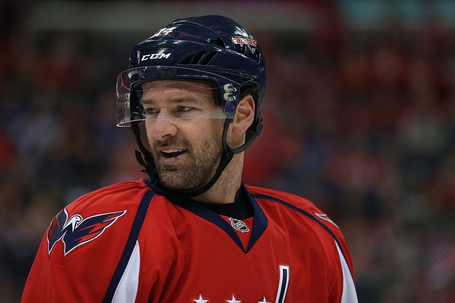 Justin Williams #14 of the Washington Capitals during a NHL game
