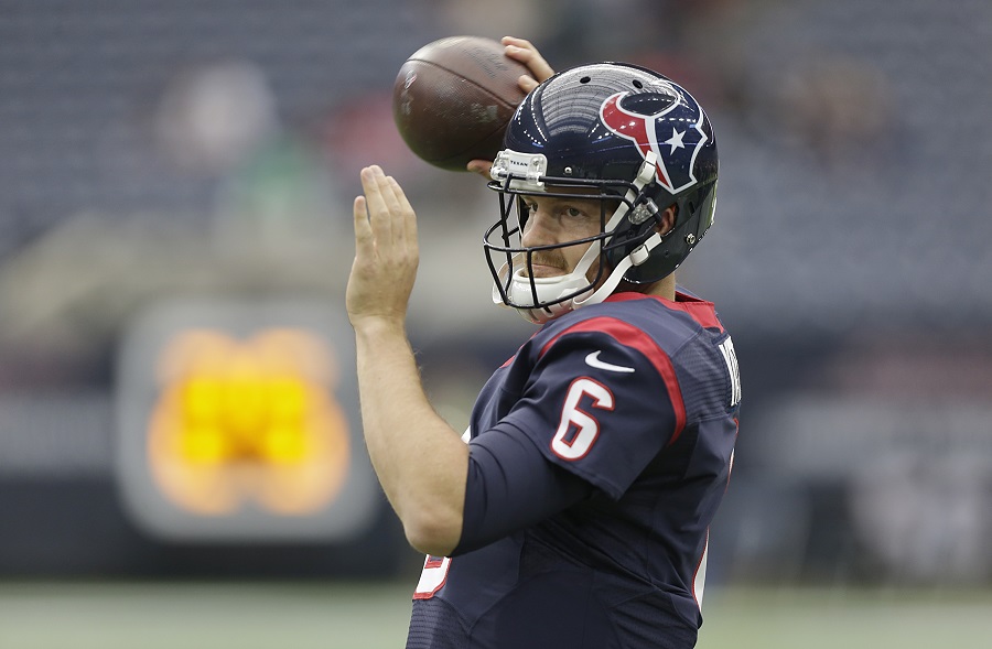 T.J. Yates #6 of the Houston Texans in a NFL game