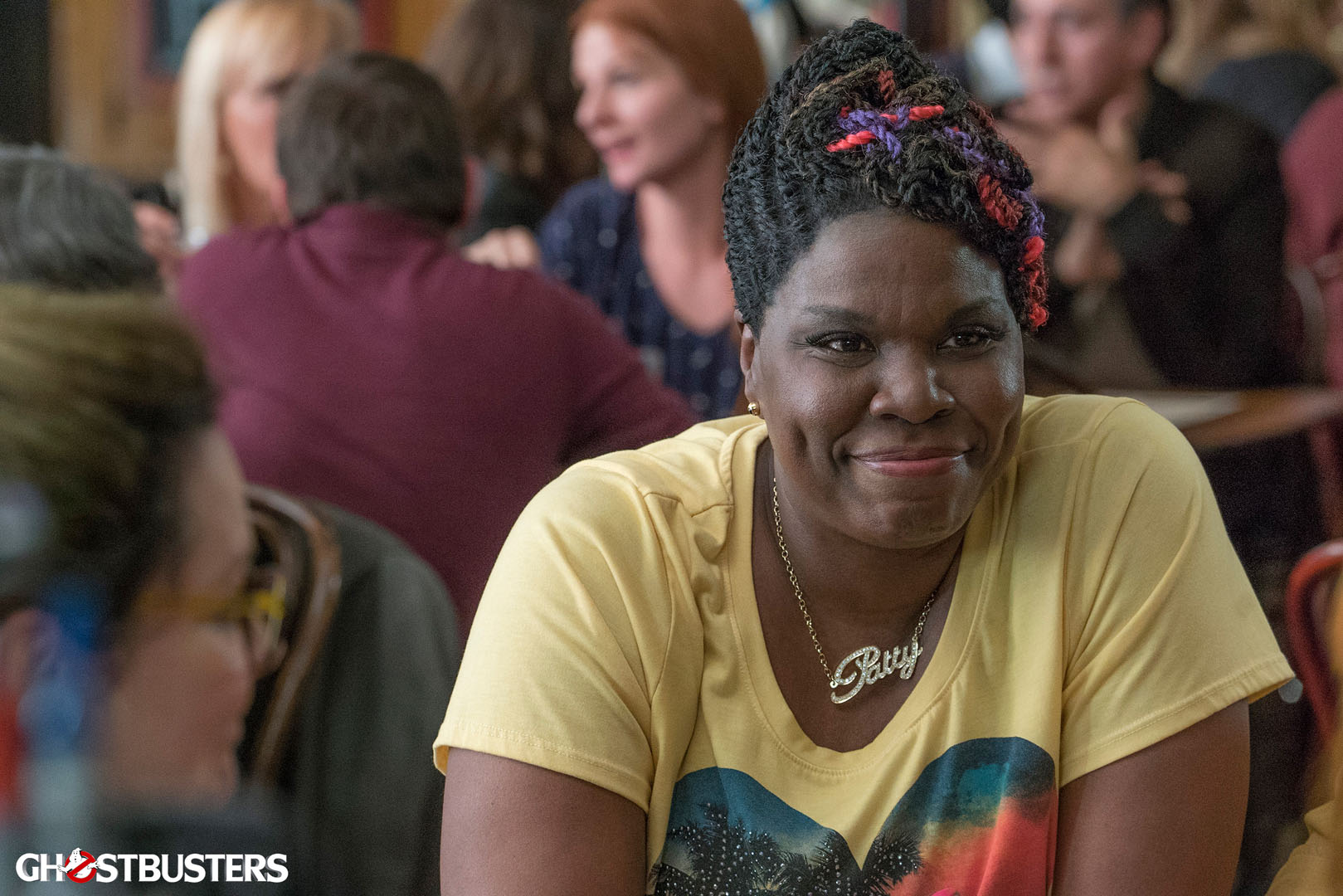 Leslie Jones acts in Ghostbusters.