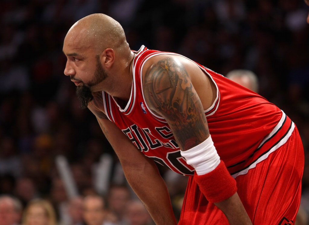 Drew Gooden during a game against the Los Angeles Lakers