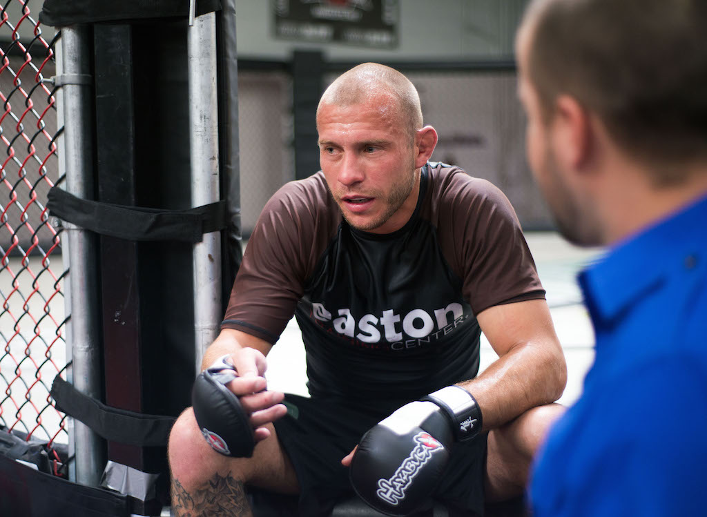 UFC lightweight contender Donald 'Cowboy' Cerrone speaks to the media. (Steve Snowden/Getty Images)