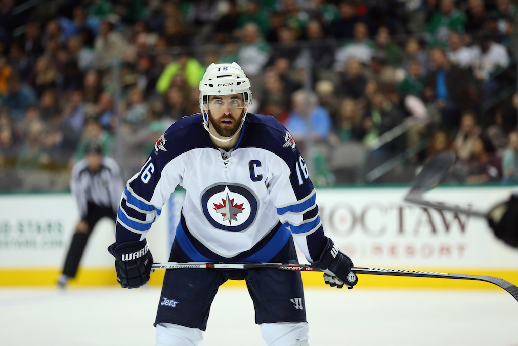 Andrew Ladd #16 of the Winnipeg Jets (Photo by Ronald Martinez/Getty Images)