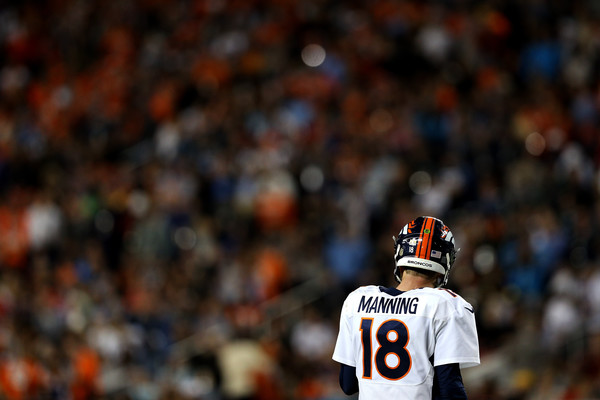 Peyton Manning on the field