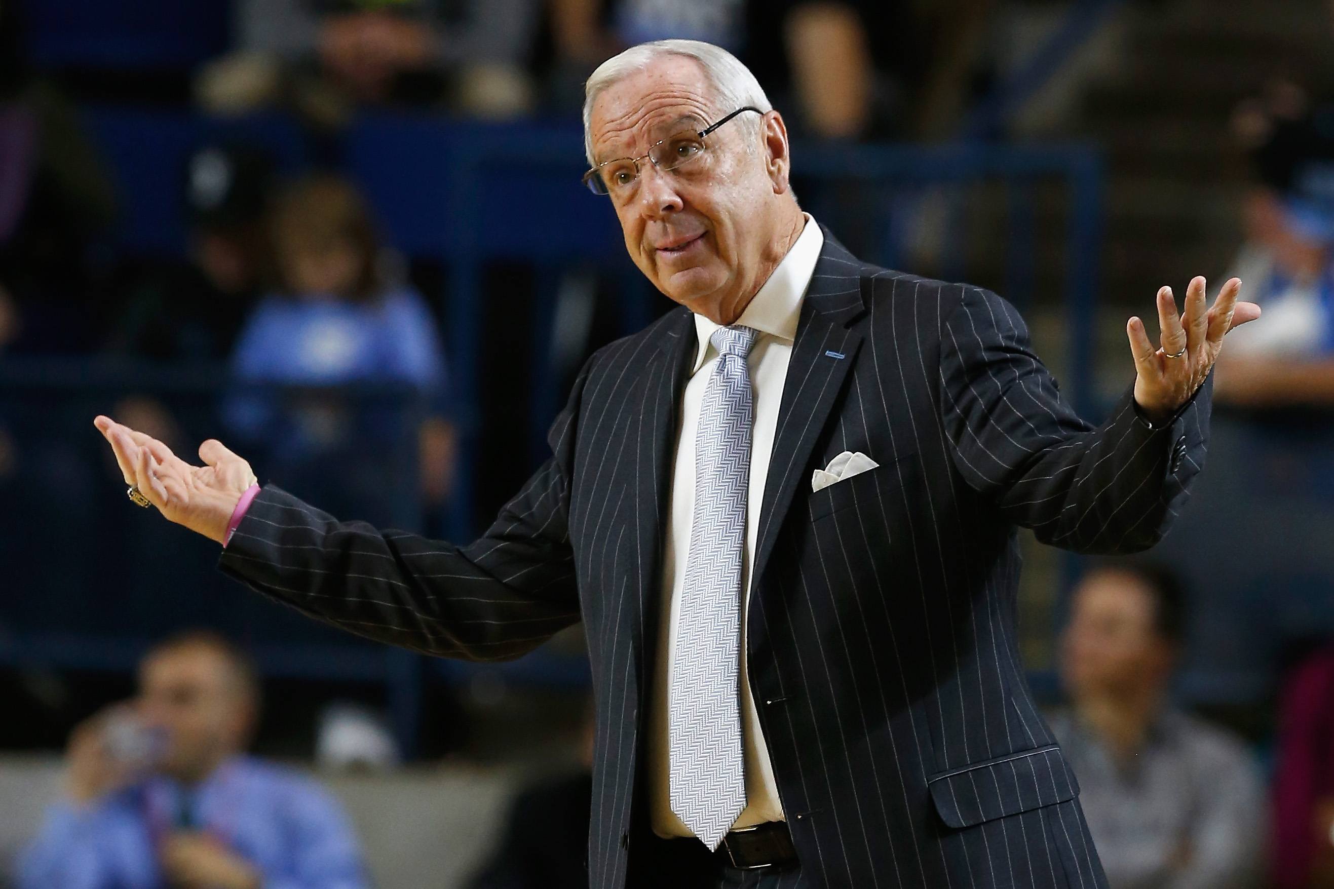 Roy Williams argues a call.