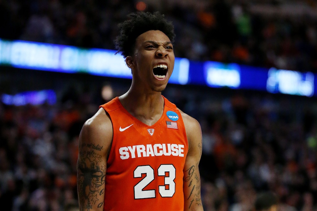 Syracuse's Malachi Richardson celebrates Final Four berth | Jonathan Daniel/Getty Images