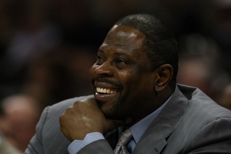 Patrick Ewing sits on bench
