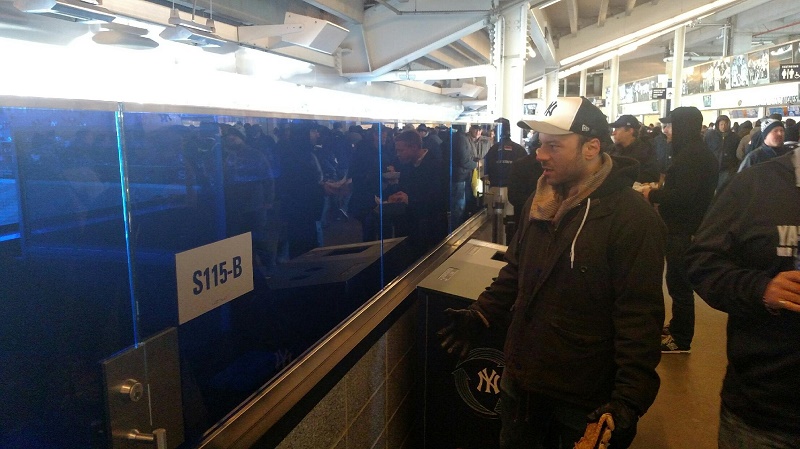 View of Yankee Stadium suite seating in field level concourse, erected in 2014.