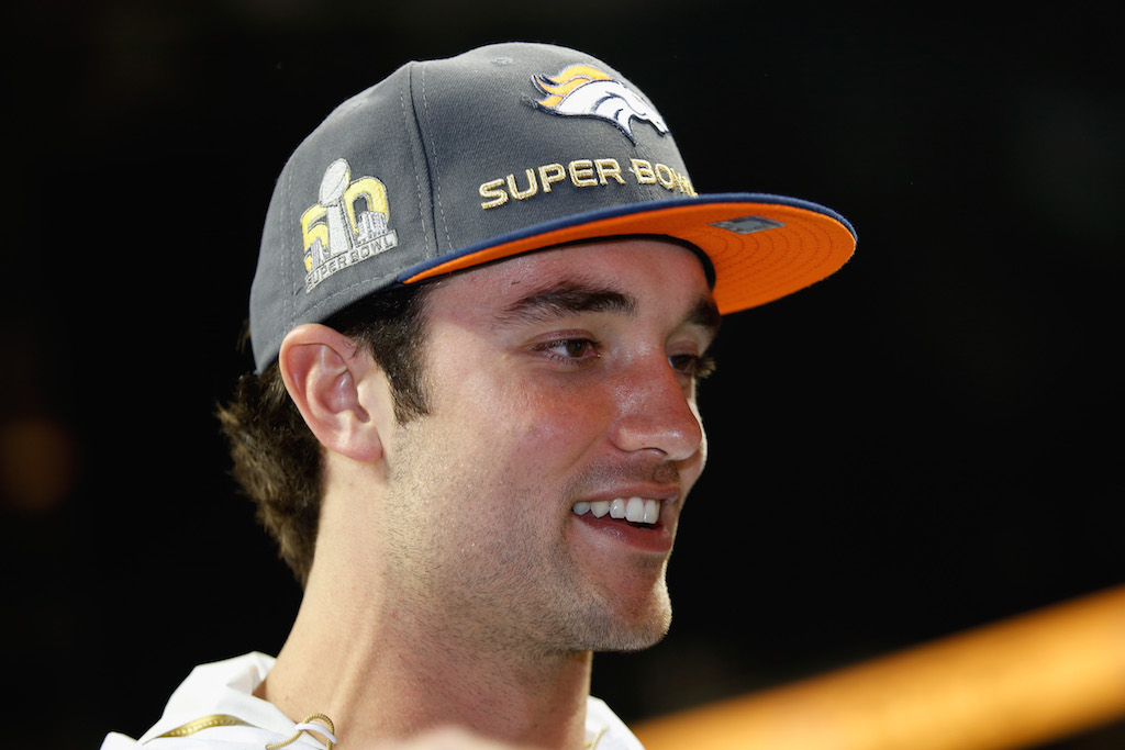 SAN JOSE, CA - FEBRUARY 01: Brock Osweiler #17 of the Denver Broncos looks on at Super Bowl Opening Night Fueled by Gatorade at SAP Center on February 1, 2016 in San Jose, California. (Photo by Ezra Shaw/Getty Images)Ezra Shaw/Getty Images