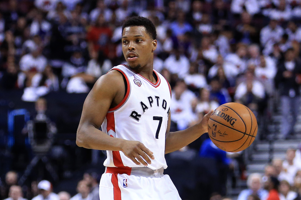 Kyle Lowry looks to make a play.