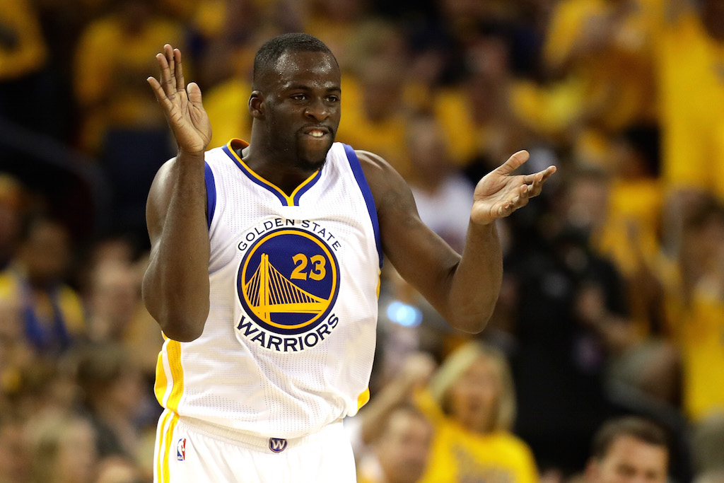 Draymond Green reacts during Game 2 of the 2016 NBA Finals.