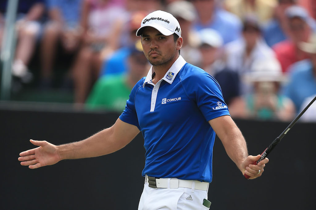 Jason Day birdies the ninth hole.