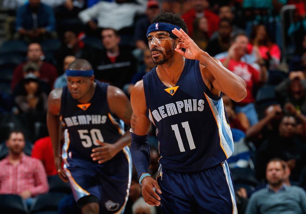 Mike Conley #11 making that mask look good. | Kevin C. Cox/Getty Images