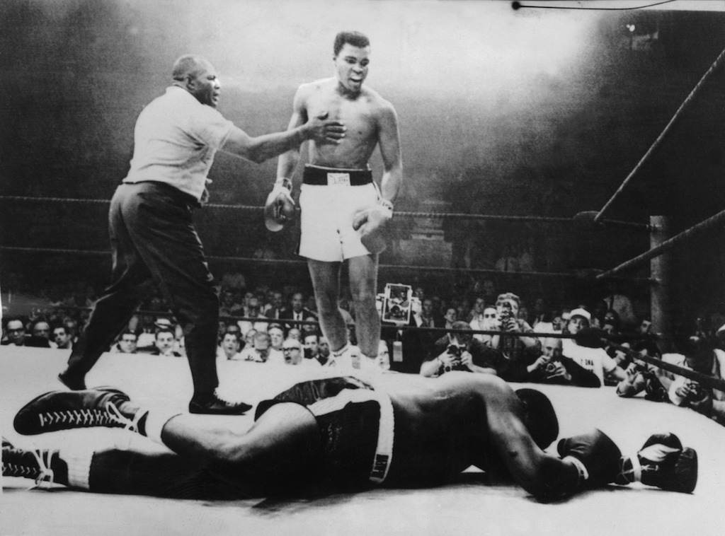 Muhammad Ali knocks out Sonny Liston.
