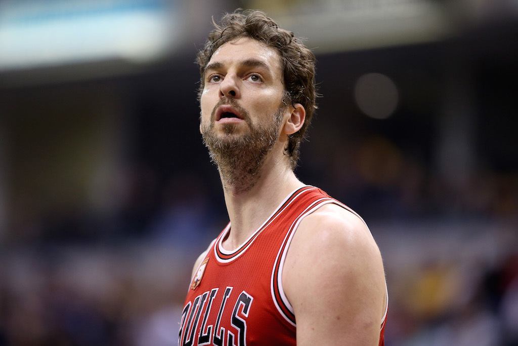Chicago's Pau Gasol watches the action.