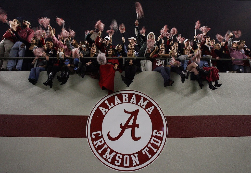 Alabama fans cheer before a game.