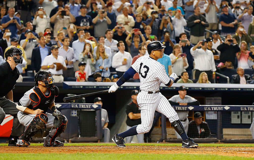 Alex Rodriguez #13 of the New York Yankees