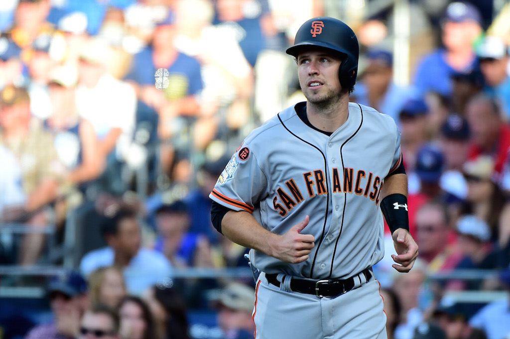 Buster Posey competes in the MLB Alll-Star Game.