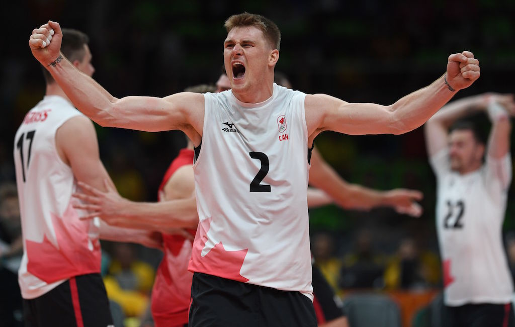 Canada beats USA in volleyball at the Rio Olympics | PEDRO UGARTE/AFP/Getty Images