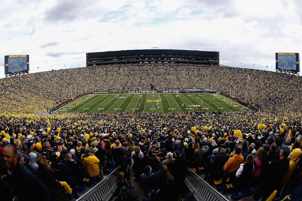 Michigan fans fill their stadium.