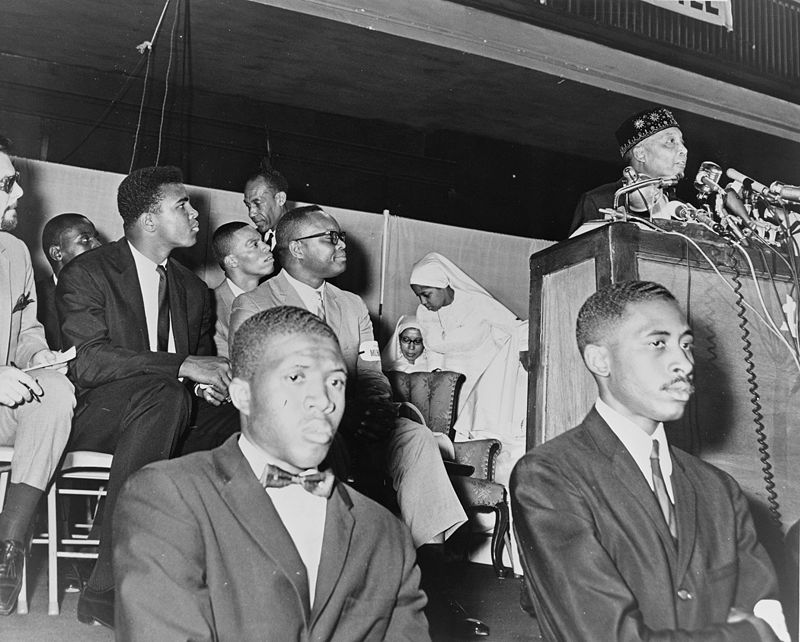 Elijah Muhammad and Cassius Clay