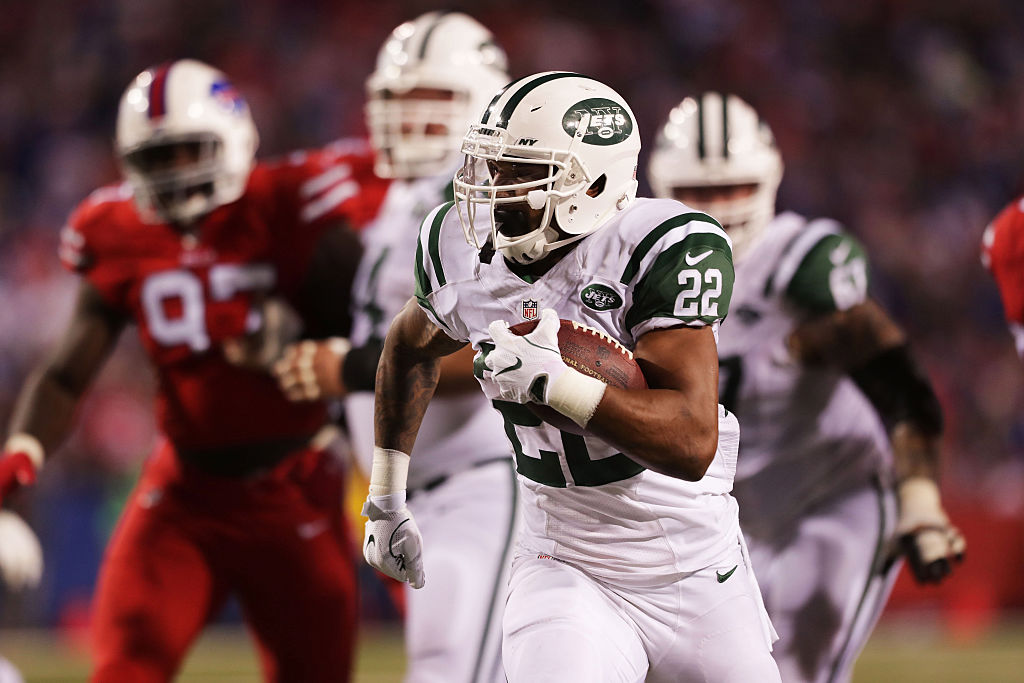 Matt Forte runs with the ball for the New York Jets. 