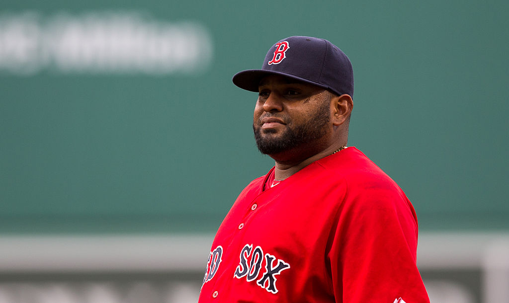 Pablo Sandoval #48 of the Boston Red Sox walks to the dugout before a game against the Detroit Tigers at Fenway Park on July 24, 2015 in Boston, Massachusetts. The Red Sox won 2-1 in eleven innings. (Photo by Rich Gagnon/Getty Images)