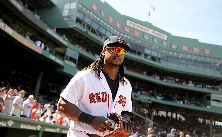 BOSTON, MA - SEPTEMBER 17: Hanley Ramirez #13 of the Boston Red Sox takes the field for warm up prior to the game against the New York Yankees at Fenway Park on September 17, 2016 in Boston, Massachusetts. The Red Sox won the game 6-5.