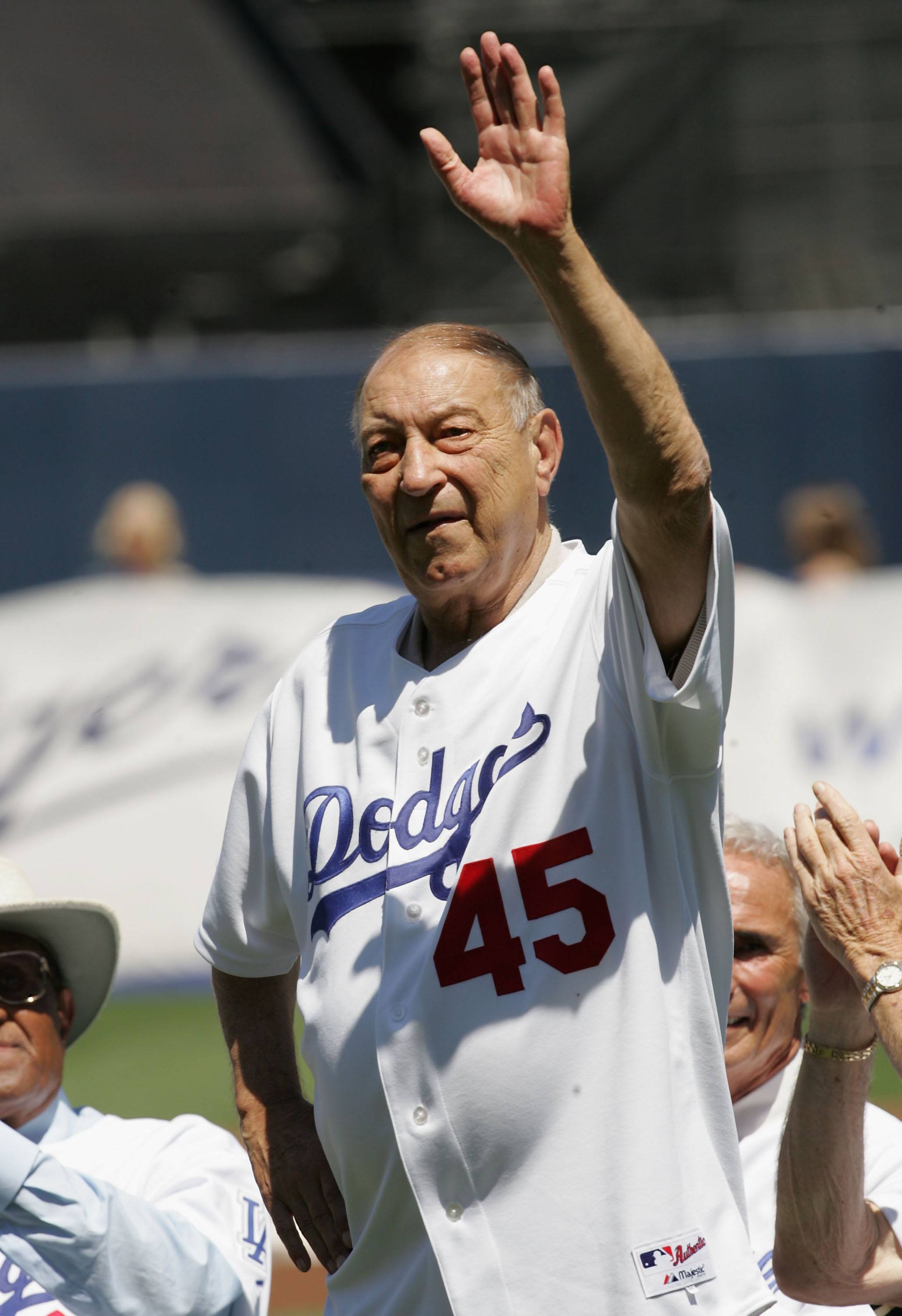 Former Pitcher Johnny Podres of the Los Angeles Dodgers