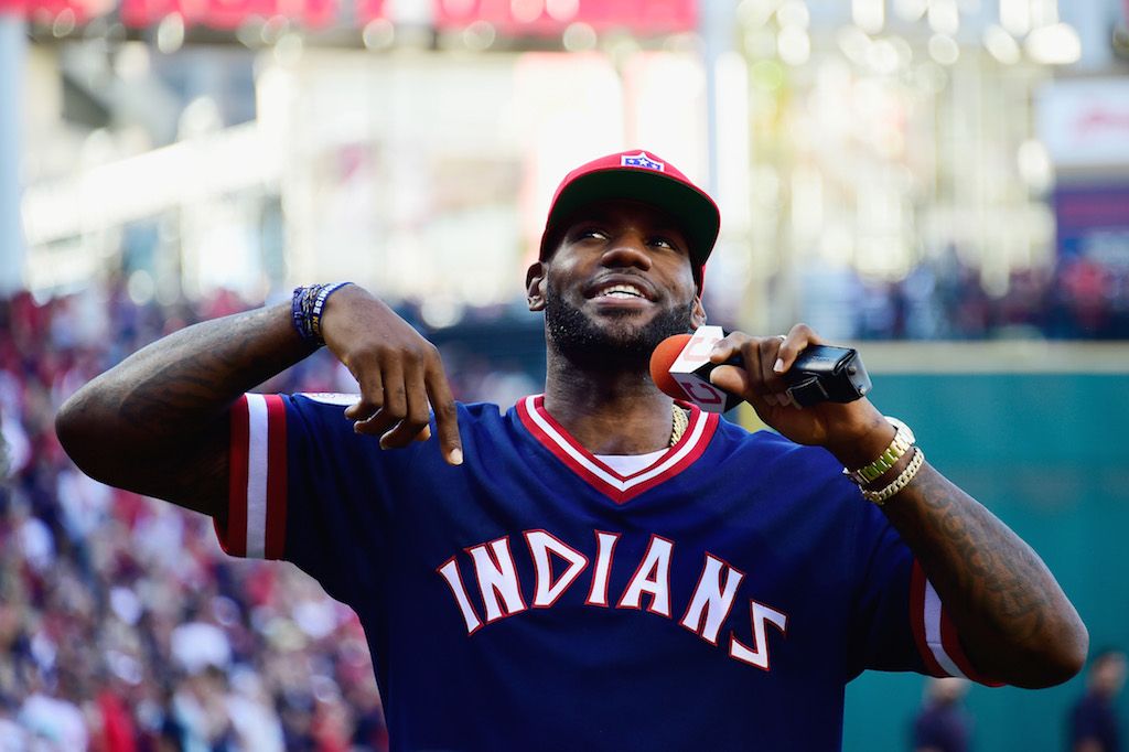 LeBron James is pulling for the Cleveland Indians | Jason Miller/Getty Images