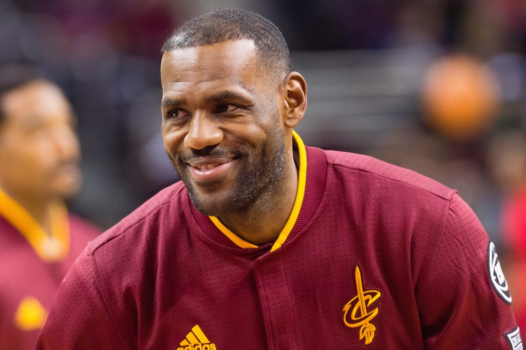 LeBron James is all smiles