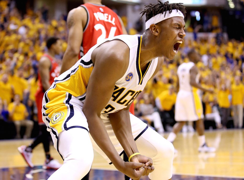 Myles Turner is pumped | Andy Lyons/Getty Images
