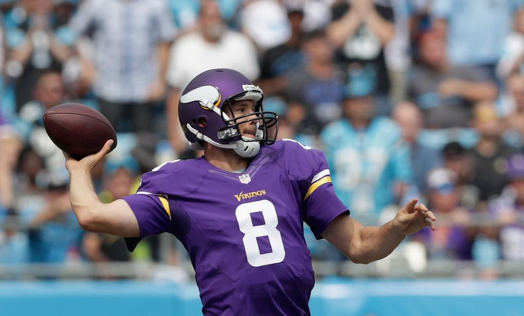 Sam Bradford looks for a target Sam Bradford looks for a target