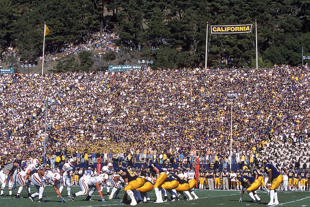 A general view of the Memorial Stadium in Berkeley, California during the game between the California Bearsand the Stanford Cardinal