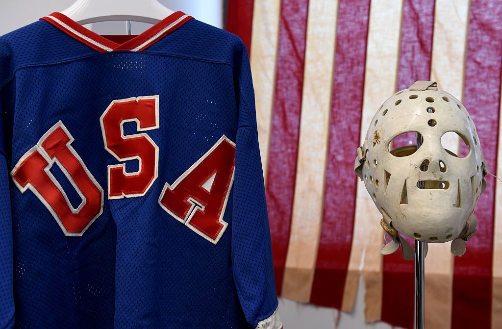 Some of the items from the US Olympic 'Miracle on Ice' from the 1980 US Winter Olympic games