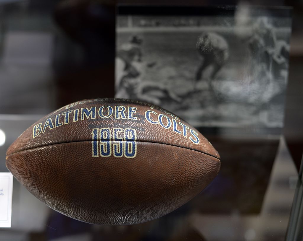 1958 NFL Championship Game Used Football from Estate of Baltimore Colts