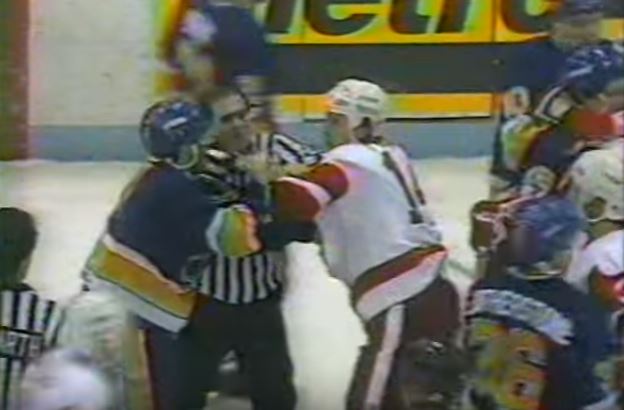 A 1991 fight between the Detroit Red Wings and St. Louis Blues