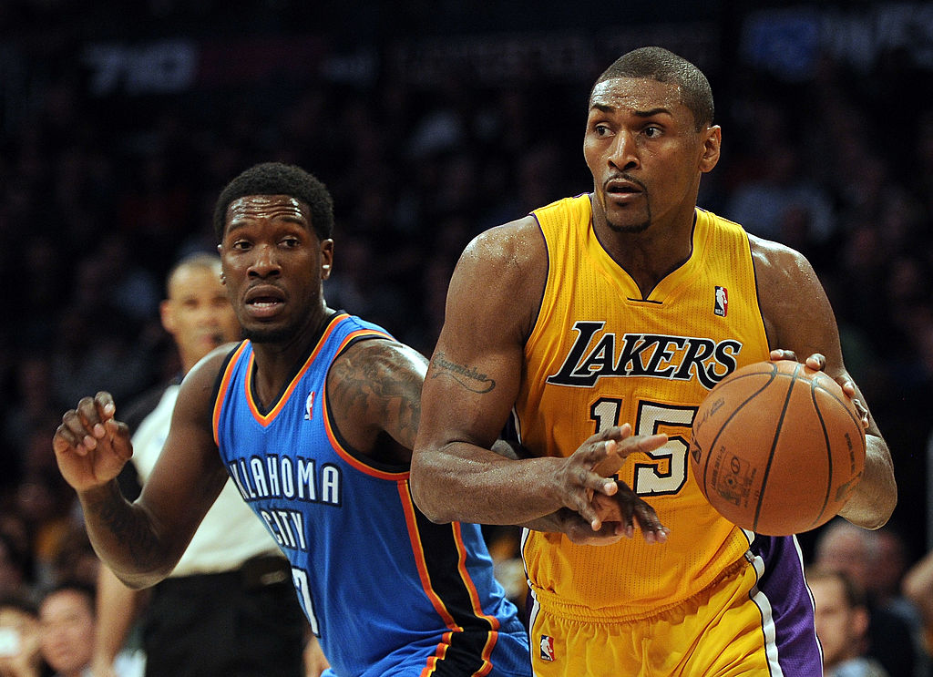Royal Ivey (L) of the Oklahoma City Thunder