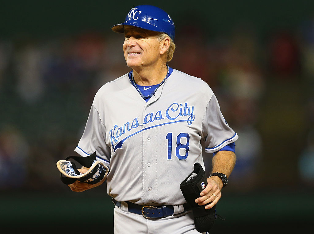 Coach Rusty Kuntz of the Kansas City Royals