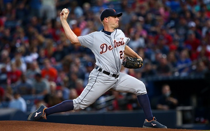 Jordan Zimmermann of the Detroit Tigers pitches.