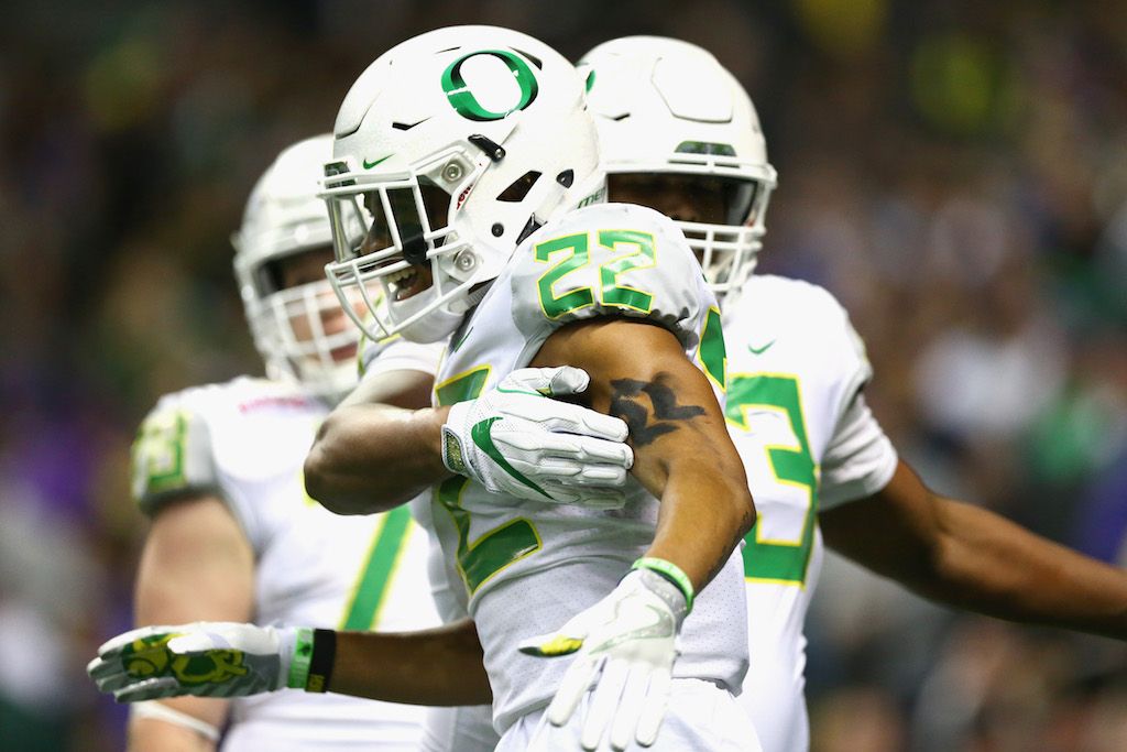 Oregon's uniforms aren't the only enticing thing about the program | Ronald Martinez/Getty Images