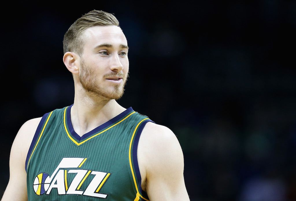 Gordon Hayward looks on during the game.