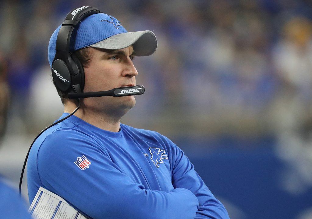 Jim Bob Cooter assesses his offense during a game | Leon Halip/Getty Images