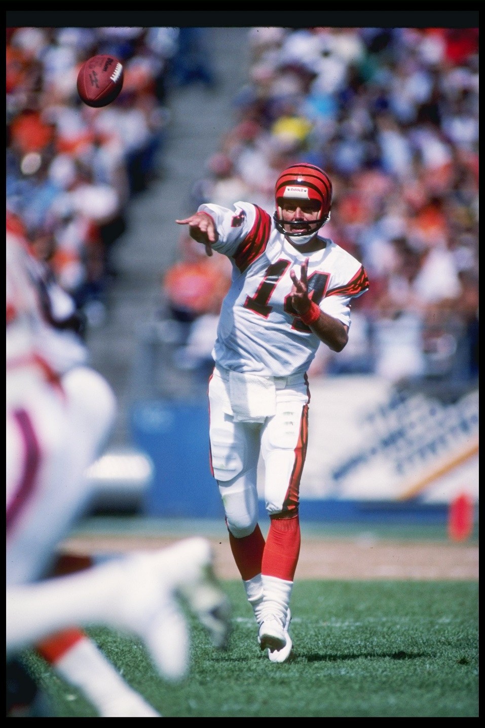 Cincinnati Bengals quarterback Ken Anderson throws a pass.