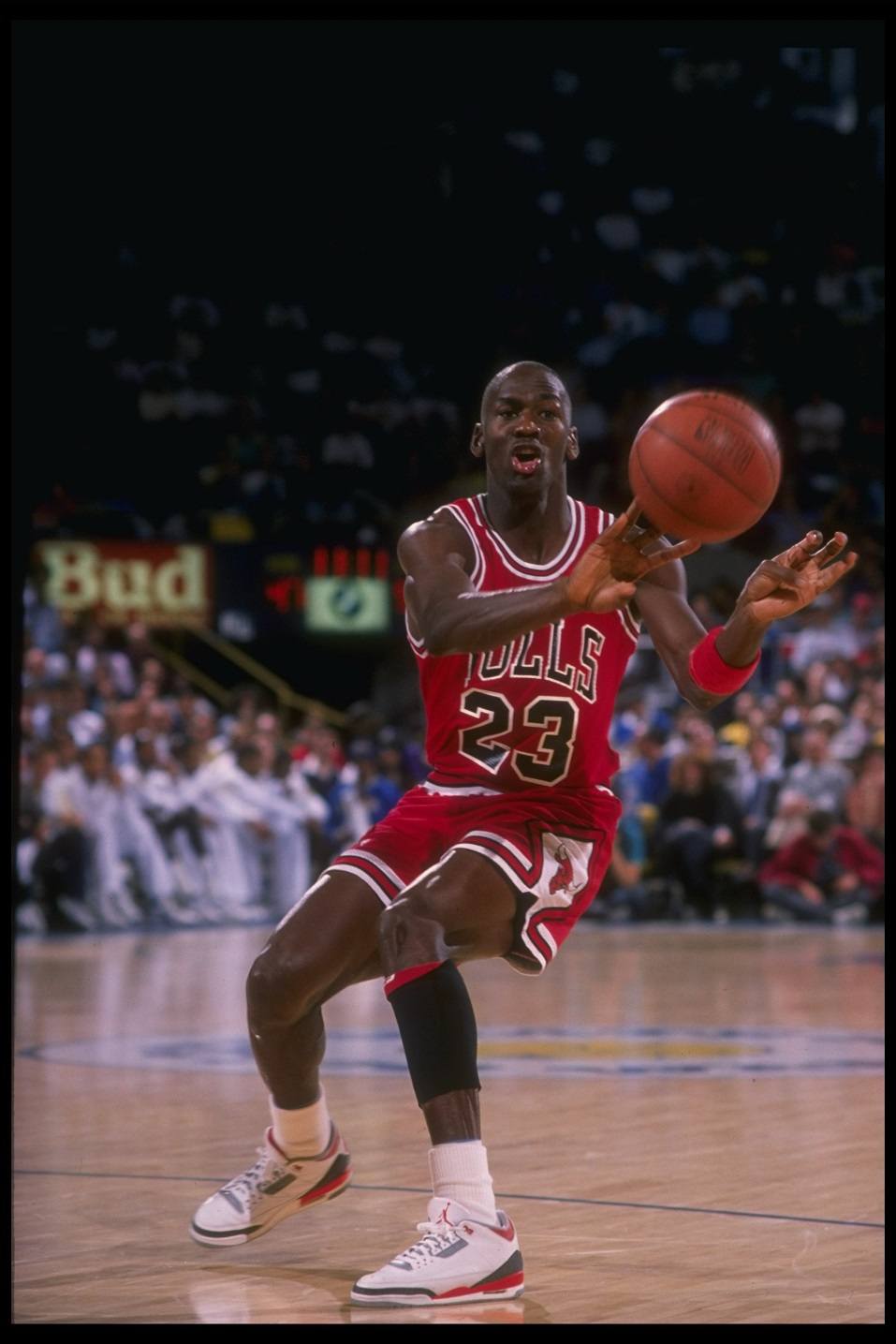  Michael Jordan dans son maillot No 23 des Chicago Bulls 