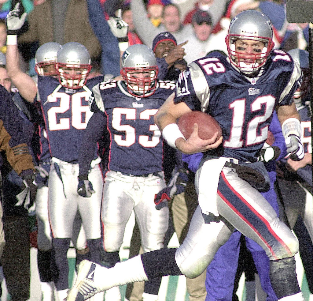 Quarterback Tom Brady of the New England Patriots runs the ball
