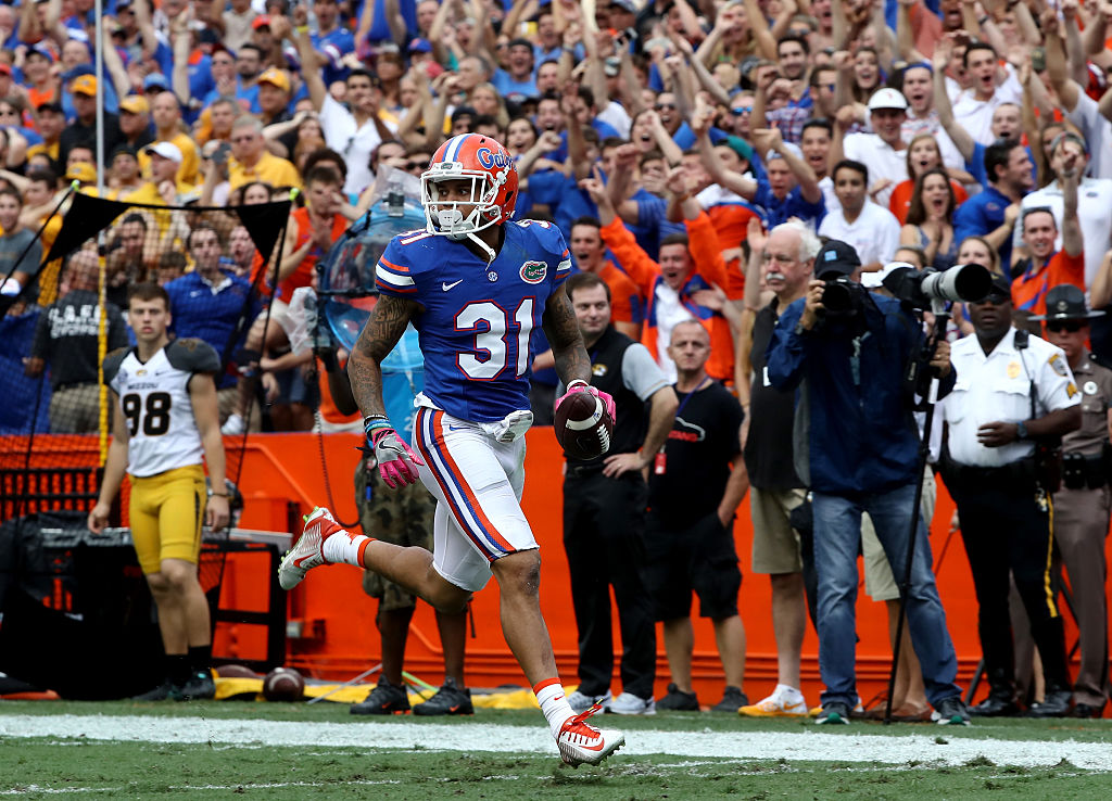 Teez Tabor #31 of the Florida Gators