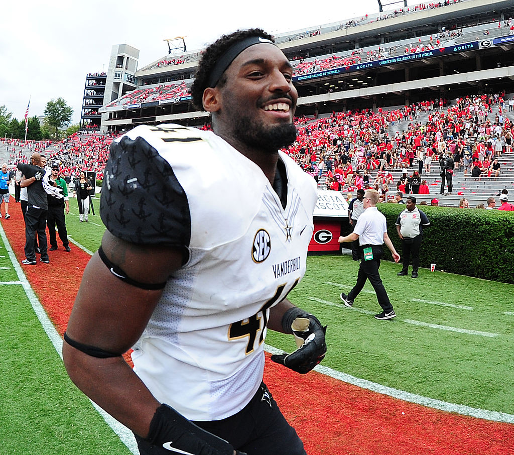 Zach Cunningham #41 of the Vanderbilt Commodores